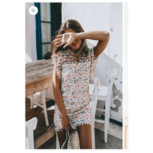 NWT Tularosa Elba Mini Dress in Rainbow Lace, Size M